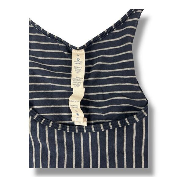 Lululemon Vita Striped Racer Tank Top Size 6 - Picture 2 of 7